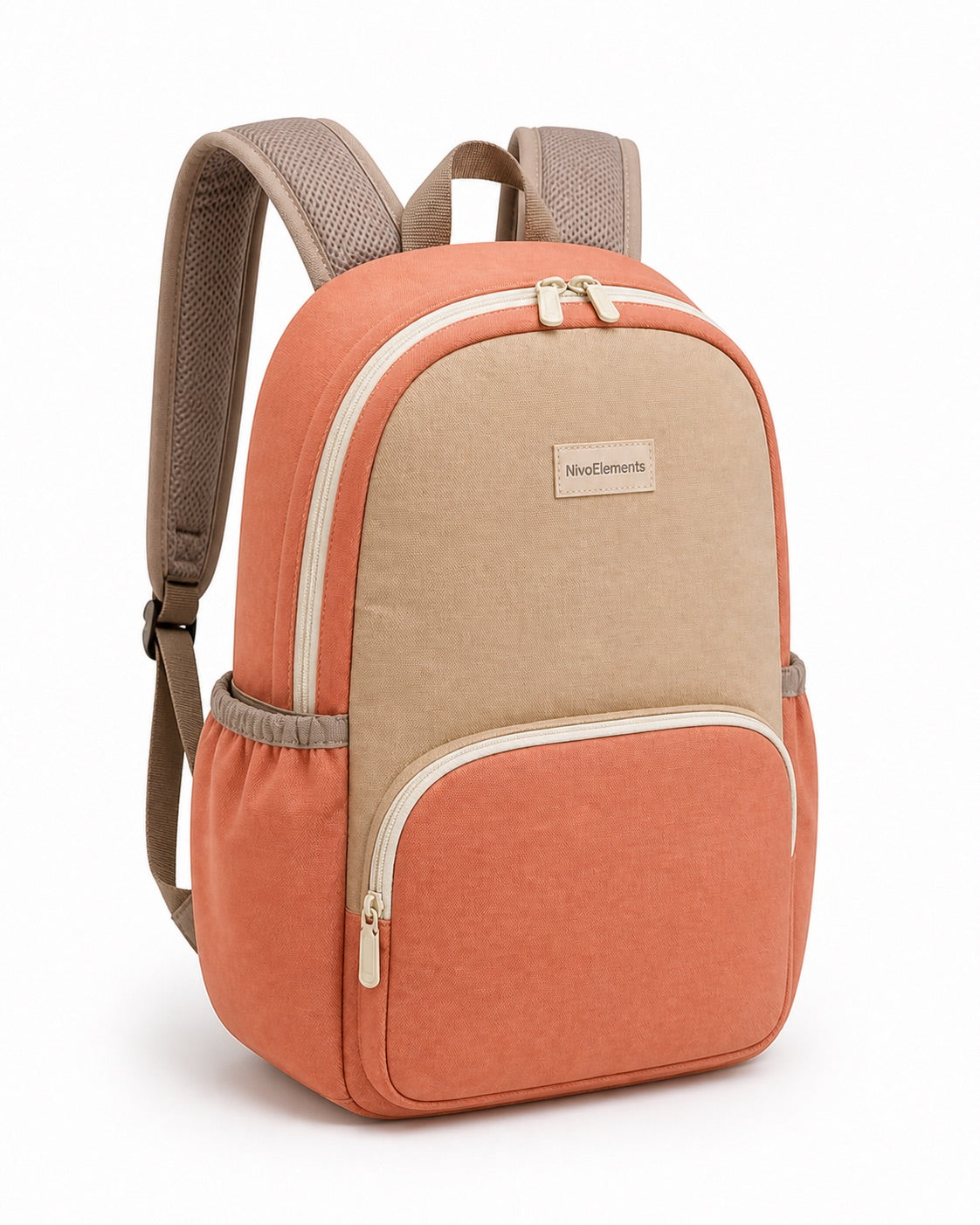 Coral & Sand Kids School Backpack - 02-angle