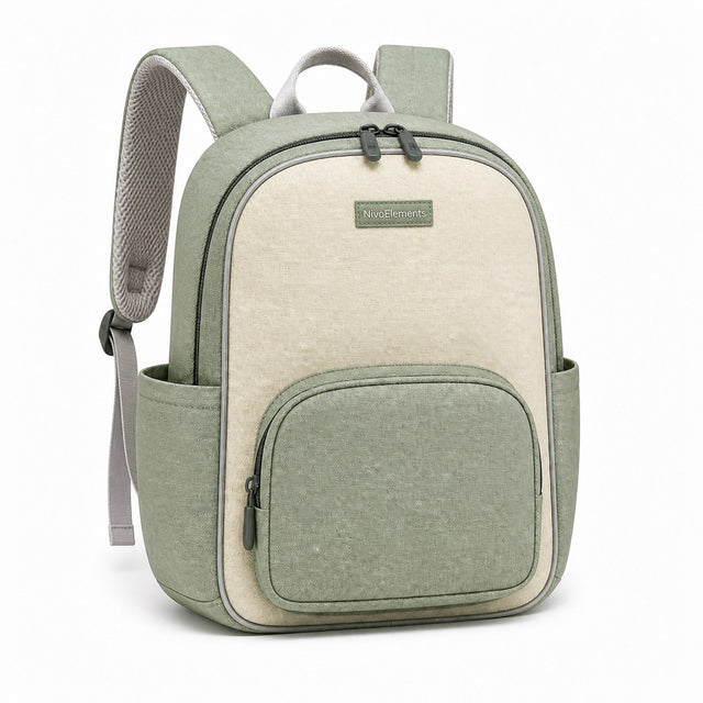 Sage & Cream Everyday Kids School Backpack - 02-angle