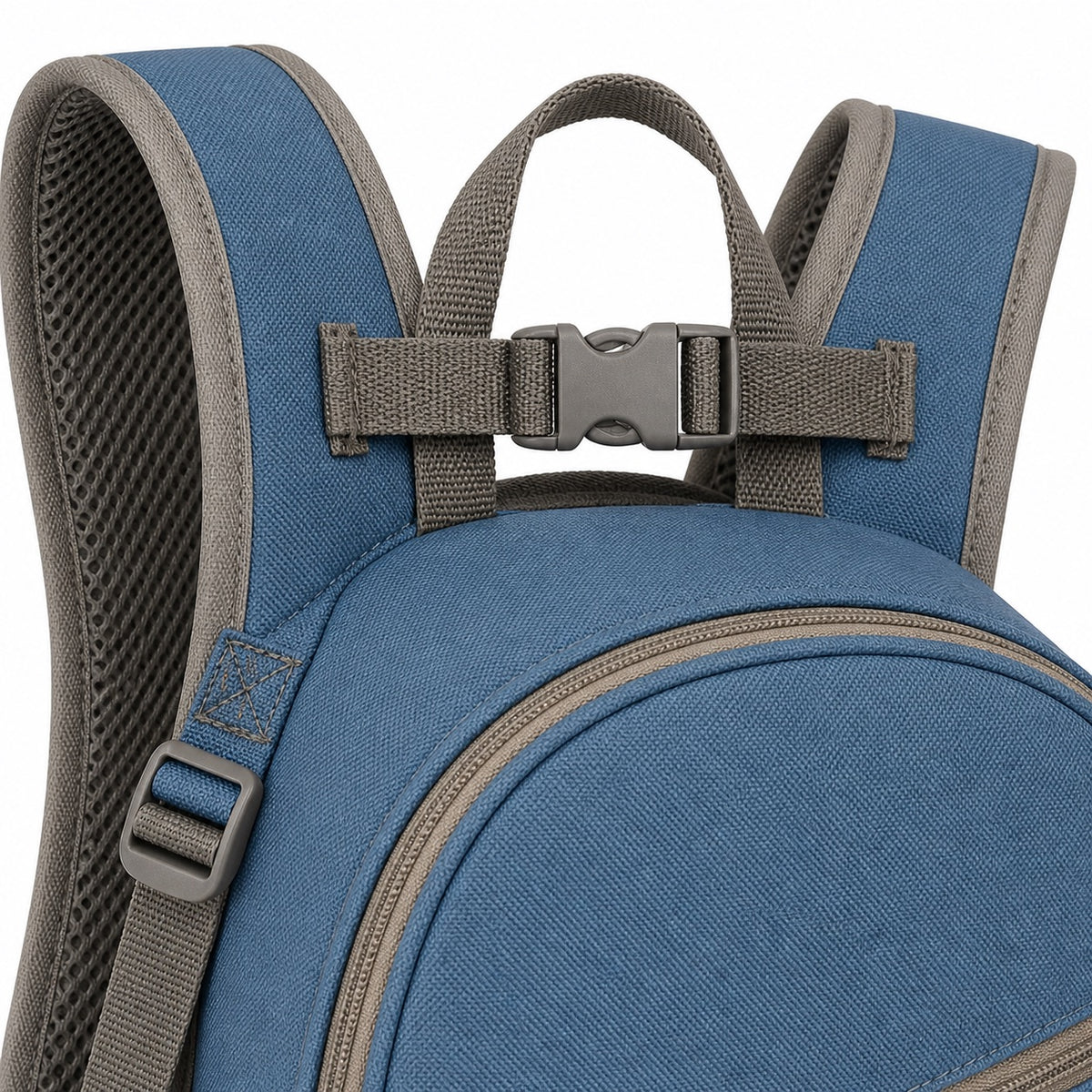 Dusty Blue & Warm Gray Preschool Backpack - 05-detail-strap