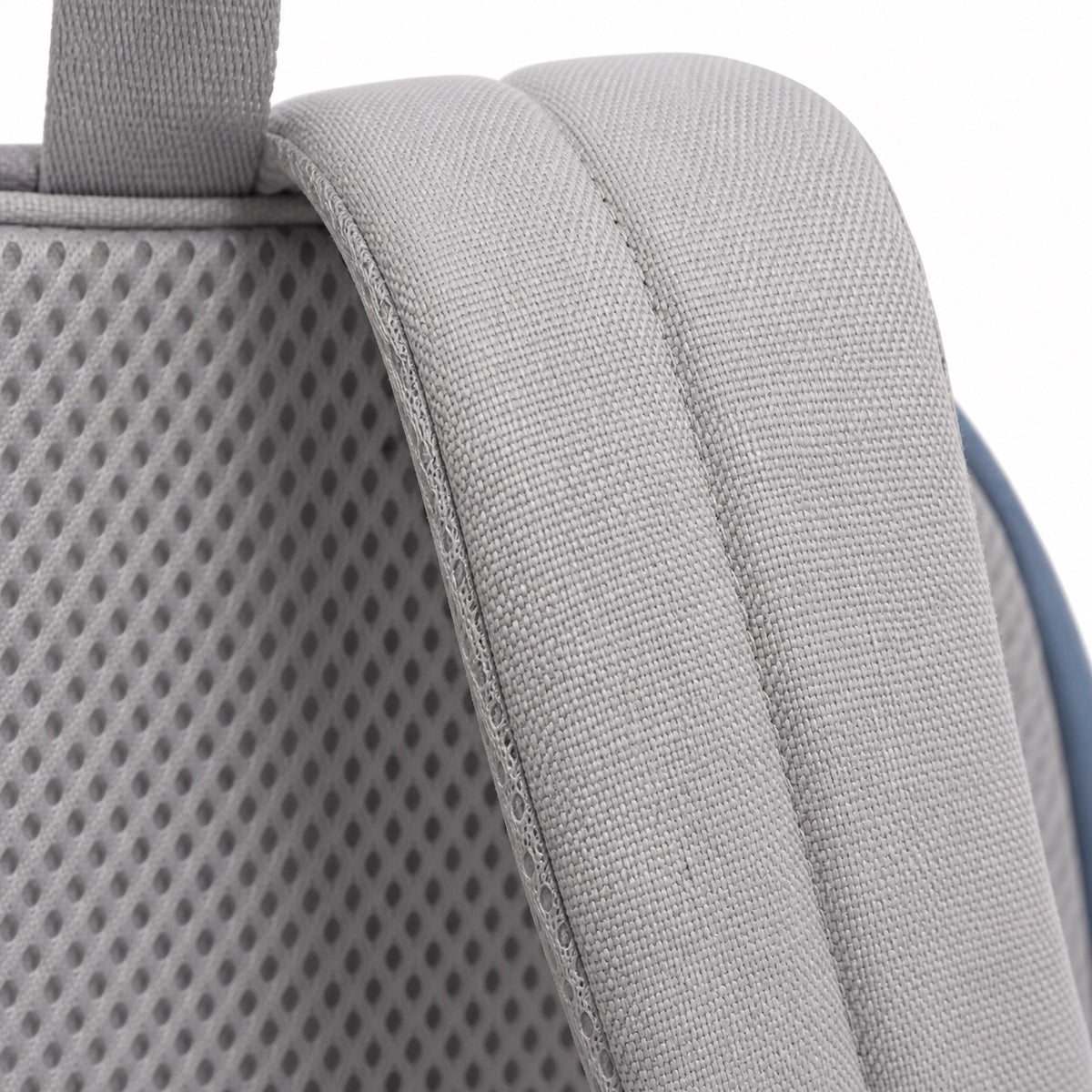 Slate Blue Classic Kids School Backpack - 05-detail-strap