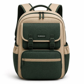 Sand & Forest Flap-Pocket School Backpack - 01-front