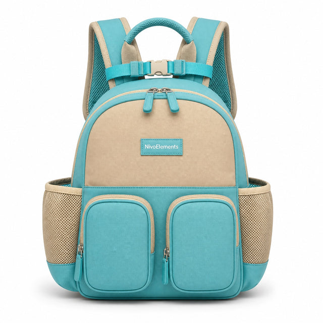 Aqua & Sand Dual-Pocket Preschool Backpack - 01-front