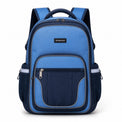 Sky Blue & Navy Reflective School Backpack - 01-front