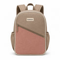 Taupe & Blush Diagonal-Pocket Kids Backpack - 01-front