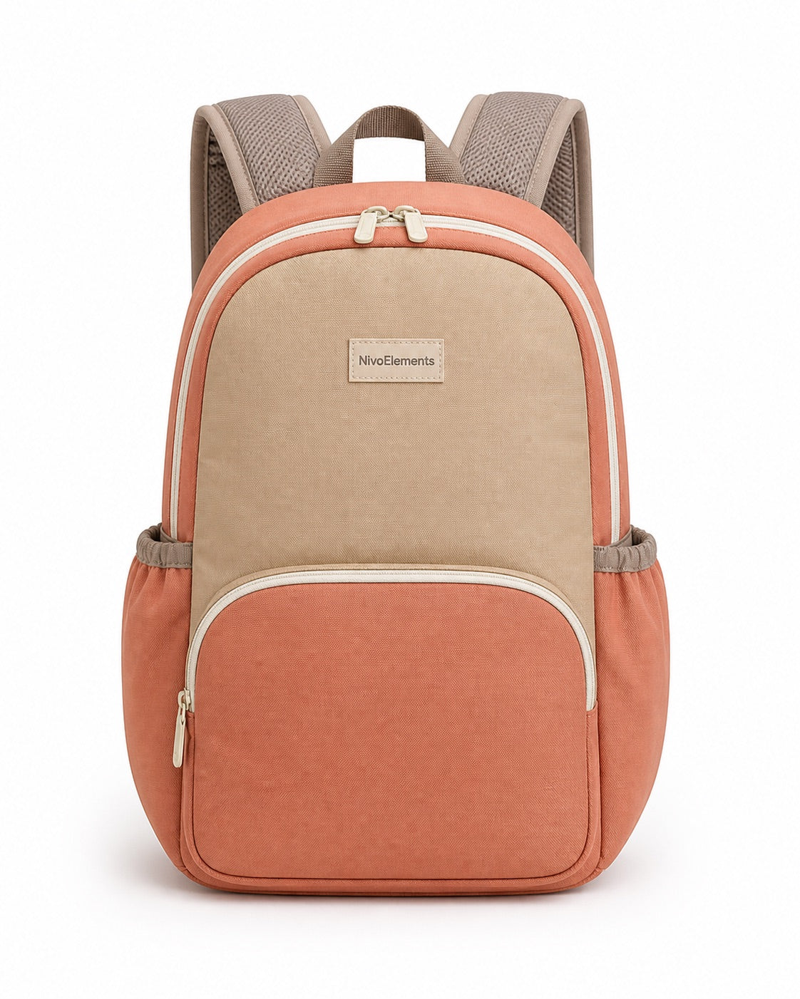Coral & Sand Kids School Backpack - 01-front
