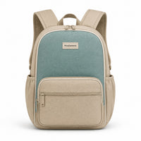 Seafoam & Sand Kids School Backpack - 01-front