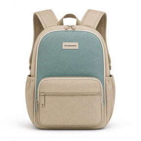 Seafoam & Sand Kids School Backpack - 01-front