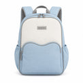 Sky Blue & Cream Kids School Backpack - 01-front