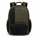 Olive & Black Vertical-Pocket School Backpack - 01-front