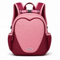 Rose & Burgundy Heart-Seam Preschool Backpack - 01-front
