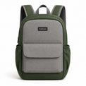 Forest Green Flap-Pocket Kids School Backpack - 01-front