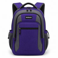 Royal Purple & Slate School Backpack - 01-front