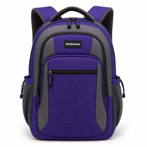 Royal Purple & Slate School Backpack - 01-front