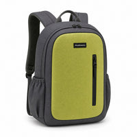 Charcoal & Lime Vertical-Pocket Kids Backpack - 02-angle