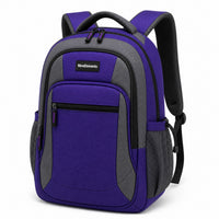Royal Purple & Slate School Backpack - 02-angle