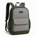 Forest Green Flap-Pocket Kids School Backpack - 02-angle