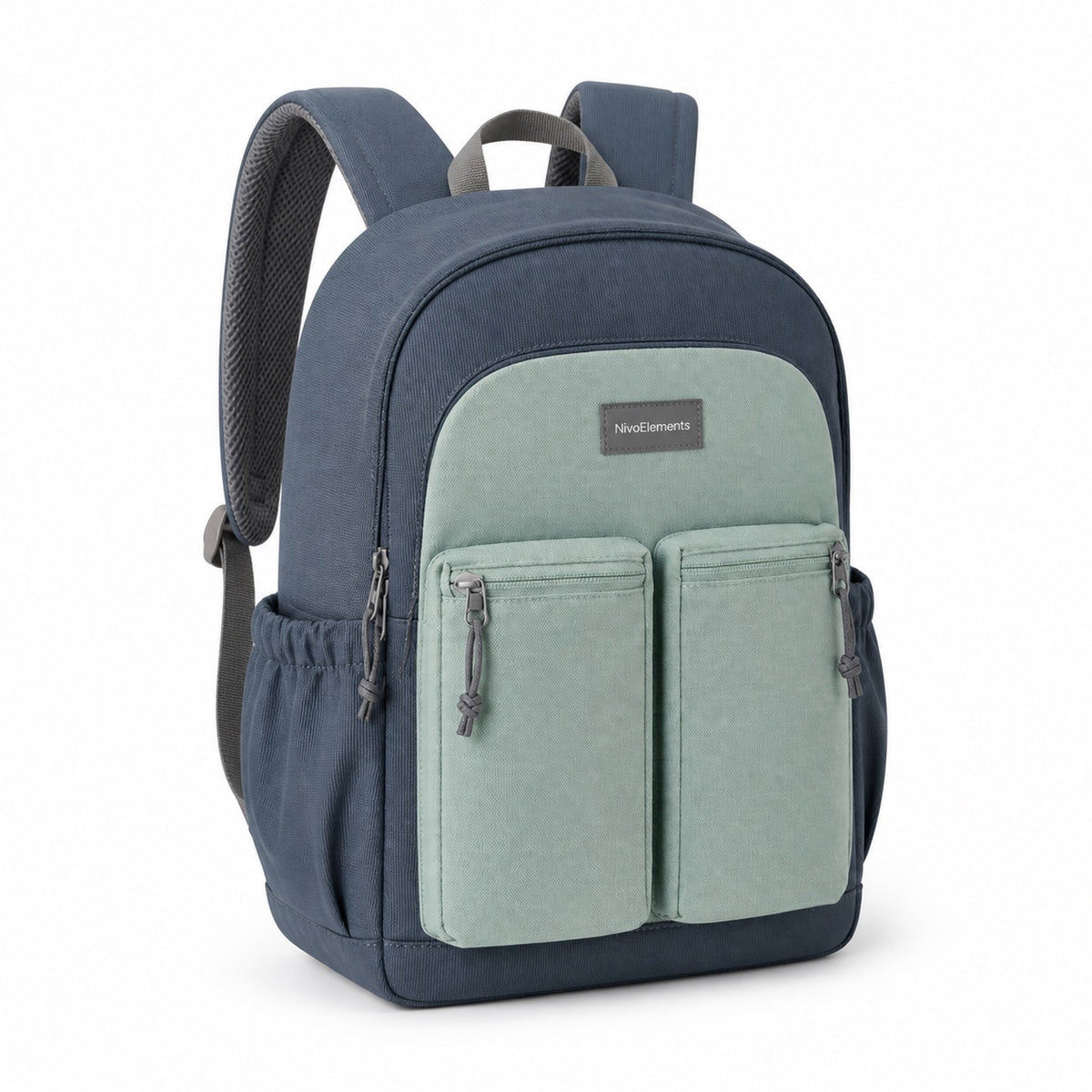 Slate & Mint Dual-Pocket Kids School Backpack - 02-angle