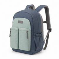 Slate & Mint Dual-Pocket Kids School Backpack - 03-back