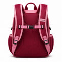 Rose & Burgundy Heart-Seam Preschool Backpack - 03-back