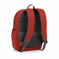 Coral Red Front-Pocket Kids School Backpack - 03-back