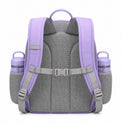 Lavender & Gray Flap-Pocket Preschool Backpack - 03-back
