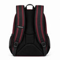Burgundy & Charcoal School Backpack - 03-back