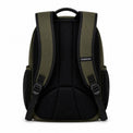 Olive & Black Vertical-Pocket School Backpack - 03-back