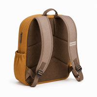 Mustard & Cream Kids School Backpack - 03-back