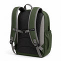 Forest Green Flap-Pocket Kids School Backpack - 03-back