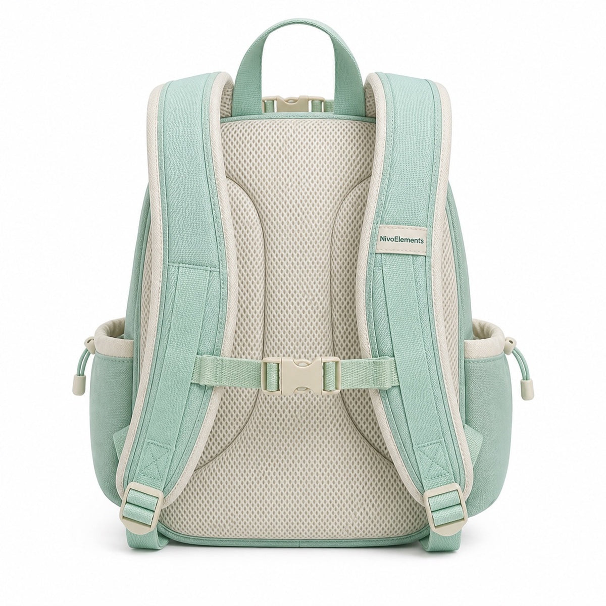 Mint & Cream Preschool Backpack - 03-back