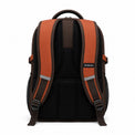 Rust & Dark Brown Multi-Compartment School Backpack - 03-back
