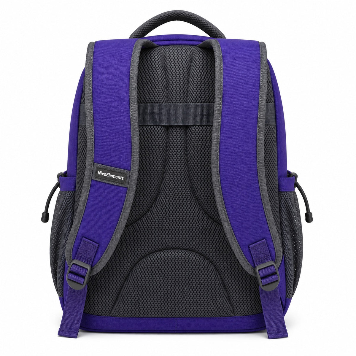 Royal Purple & Slate School Backpack - 03-back