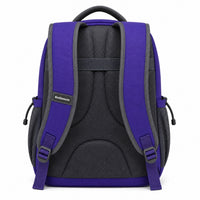 Royal Purple & Slate School Backpack - 03-back