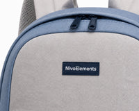 Slate Blue Classic Kids School Backpack - 04-detail-logo