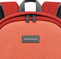 Coral Red Front-Pocket Kids School Backpack - 04-detail-logo