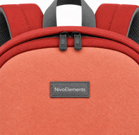 Coral Red Front-Pocket Kids School Backpack - 04-detail-logo