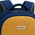 Navy & Mustard Kids School Backpack - 04-detail-logo
