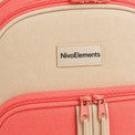 Coral & Oatmeal Organizer Preschool Backpack - 04-detail-logo