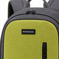 Charcoal & Lime Vertical-Pocket Kids Backpack - 04-detail-logo