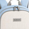 Sky Blue & Cream Kids School Backpack - 04-detail-logo
