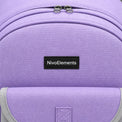 Lavender & Gray Flap-Pocket Preschool Backpack - 04-detail-logo