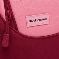 Rose & Burgundy Heart-Seam Preschool Backpack - 04-detail-logo