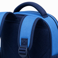 Sky Blue & Navy Reflective School Backpack - 05-detail-strap
