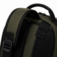 Olive & Black Vertical-Pocket School Backpack - 05-detail-strap