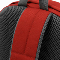 Coral Red Front-Pocket Kids School Backpack - 05-detail-strap