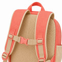 Coral & Oatmeal Organizer Preschool Backpack - 05-detail-strap