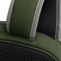 Forest Green Flap-Pocket Kids School Backpack - 05-detail-strap