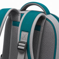Teal & Gray Dual-Organizer School Backpack - 05-detail-strap