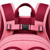 Rose & Burgundy Heart-Seam Preschool Backpack - 05-detail-strap
